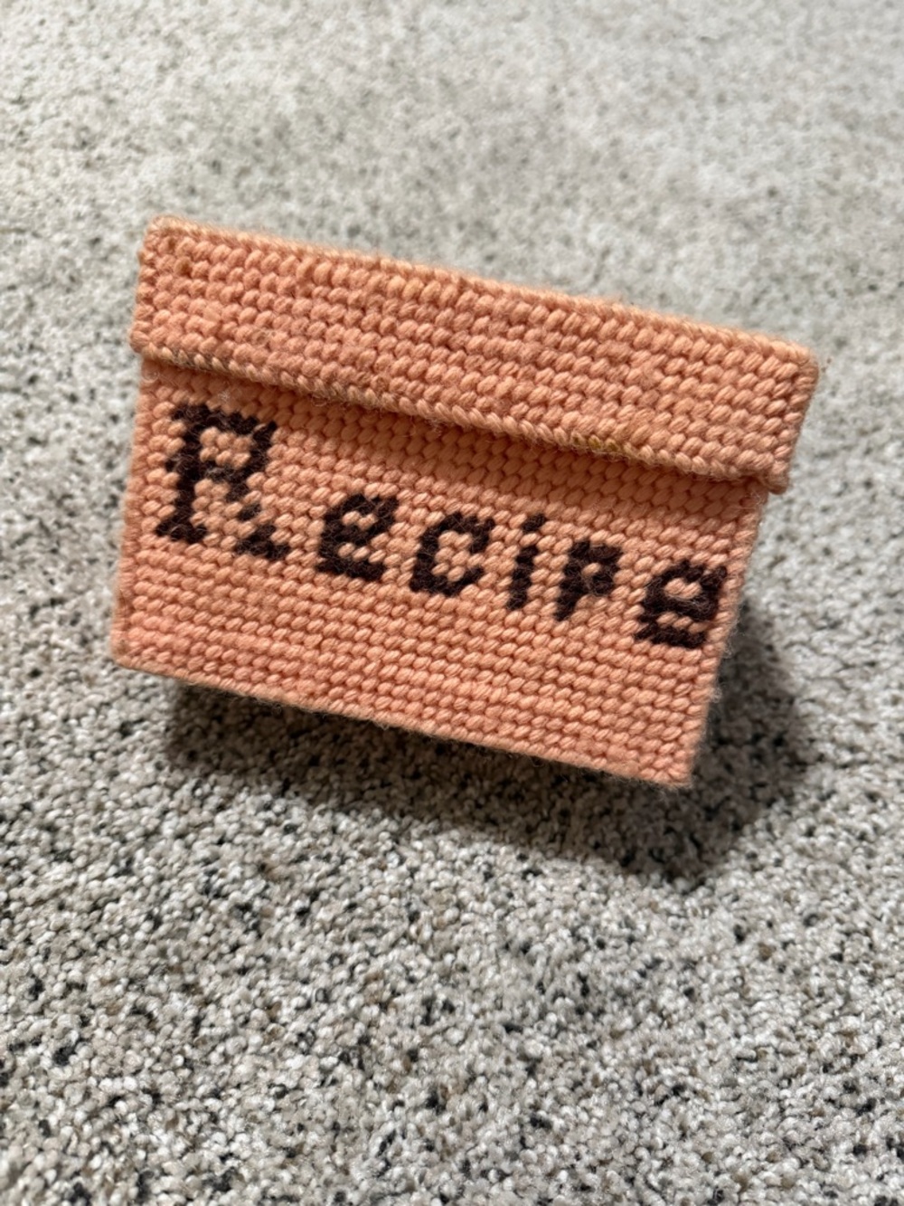 Vintage Needlepoint Recipe Box